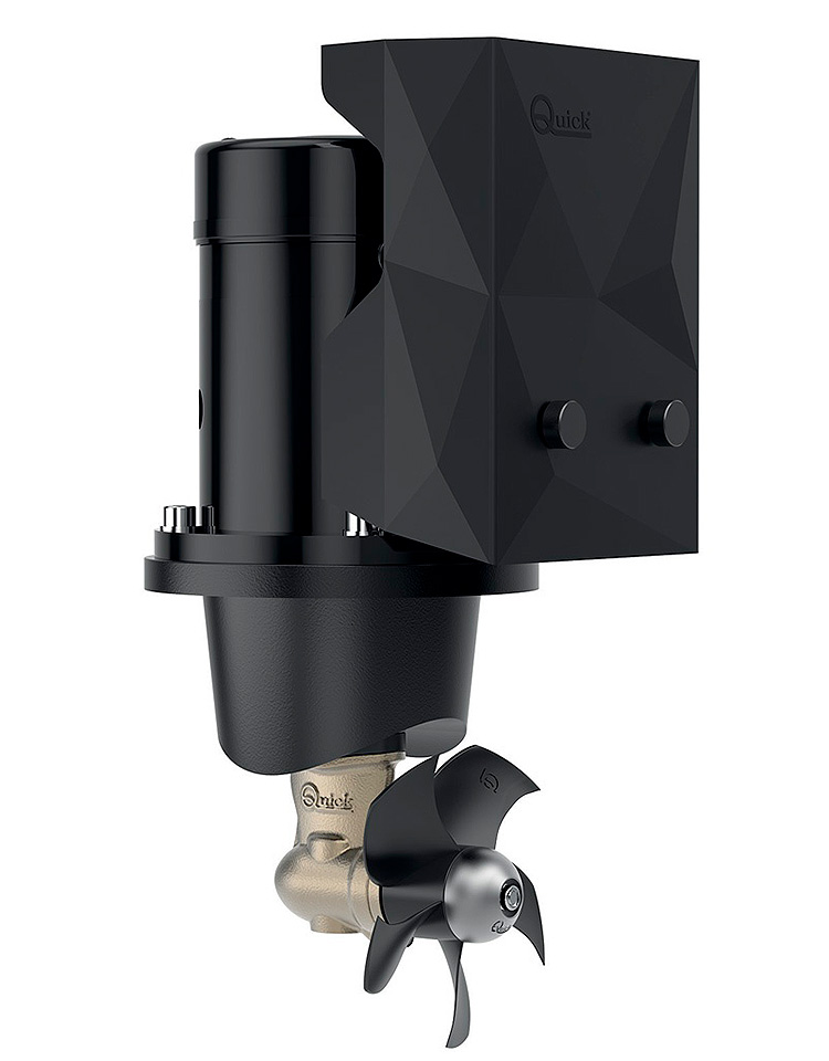 Комплект подруливающего устройства Quick , 2,2 кВт, 40 кгс, 12 В, 125 мм (включает джойстик TCD2042, 6-метровый кабель, тоннель 125х750 мм)