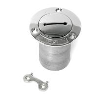 Горловина заливная SUNFINE 51мм прямая с ключом (Gas), нержавеющая сталь