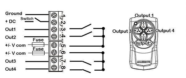 Комплект ДУ якорной лебедкой и подруливающим устройством судна