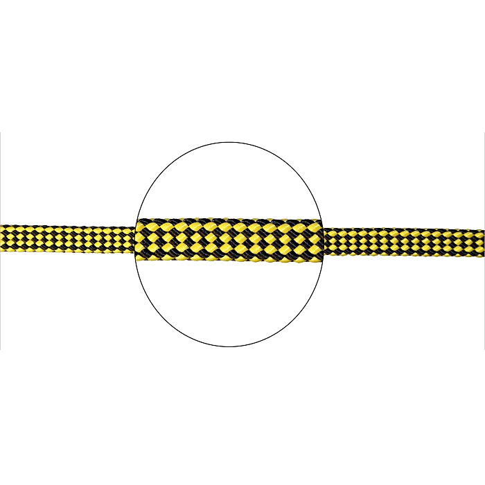 Линь плавающий плоский 14мм*25м желто-черный