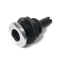 Стакан дренажный SUNFINE 16мм с нержавеющей накладкой, основание пластик