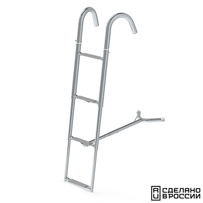Трап телескопический носовой, 4 серых ступени (ширина 260 мм.)