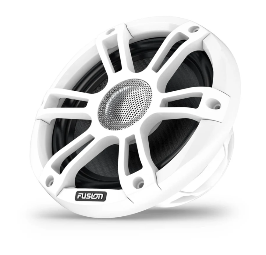 Fusion® Signature Series 3i Marine Coaxial Speakers - 7,7-дюймовые спортивные коаксиальные громкоговорители для лодок белого цвета мощностью 280 Вт (пара)