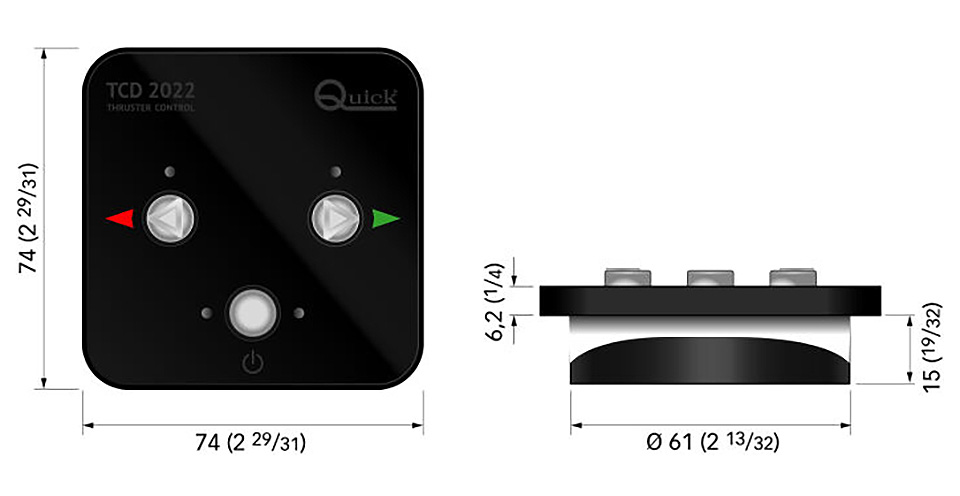 Панель управления подруливающим устройством TCD2022, Quick