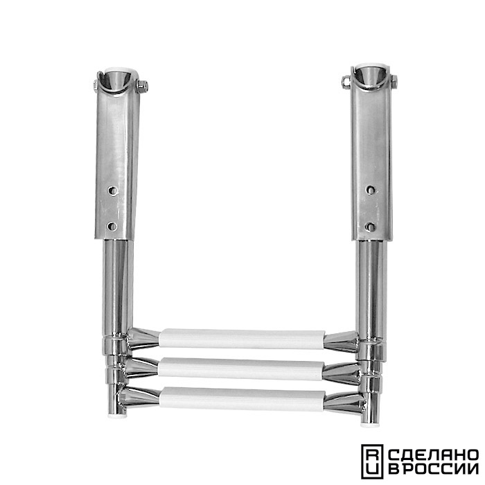 Трап телескопический складной, 3 белых ступени (ширина 310 мм.)