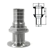 Стакан дренажный 3/4" с гайкой, под шланг 25 мм