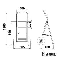 Тележка для ПЛМ складная "КОМПАКТ Плюс"