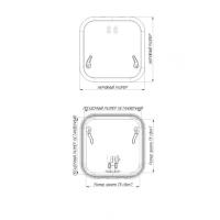 Люк палубный сдвижной Альбатрос ACR (акрил) 850x800