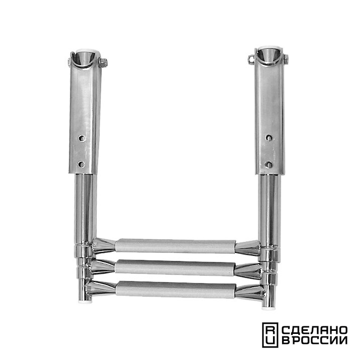 Трап телескопический складной, 3 серых ступени (ширина 310 мм.)