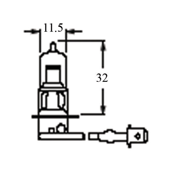 Лампочка PK22s 12V/55W