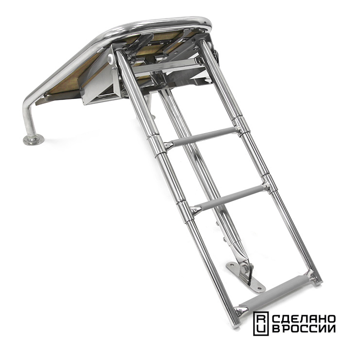 Платформа носовая с трапом 3 ступени серые