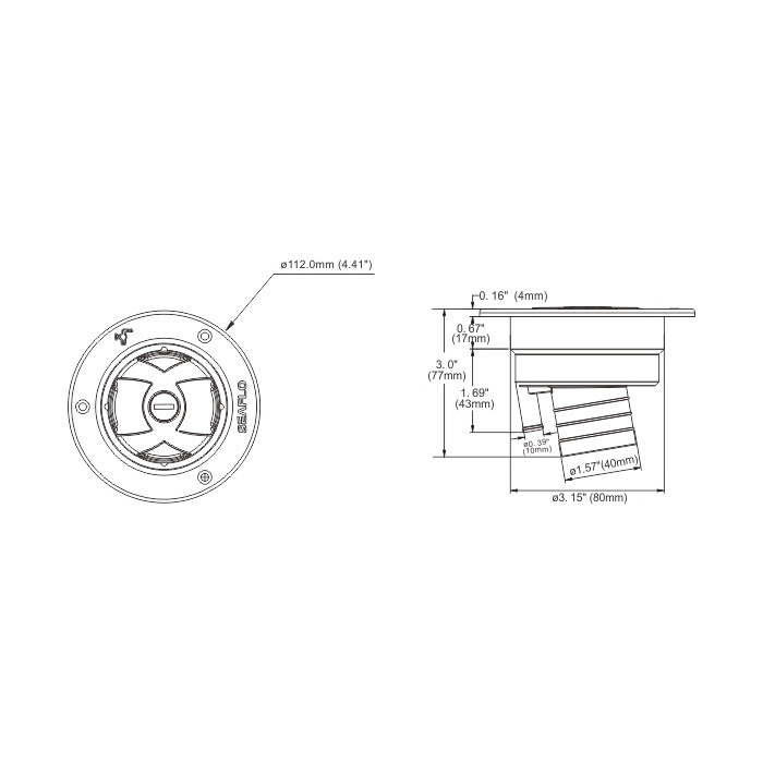 Горловина заливная SEAFLO с замком, белая