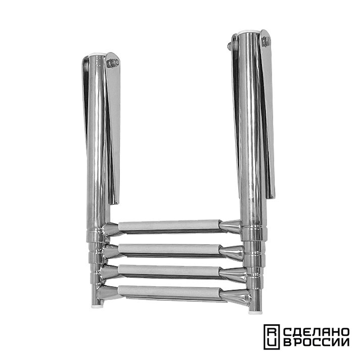 Трап телескопический складной, 4 серых ступени (ширина 320 мм.)