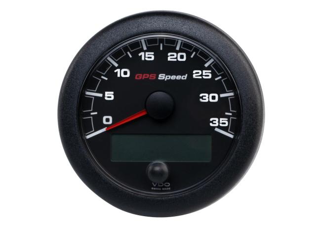 VDO Oceanlink GPS Speed Indicator / 0-35 kn / 85 mm / black