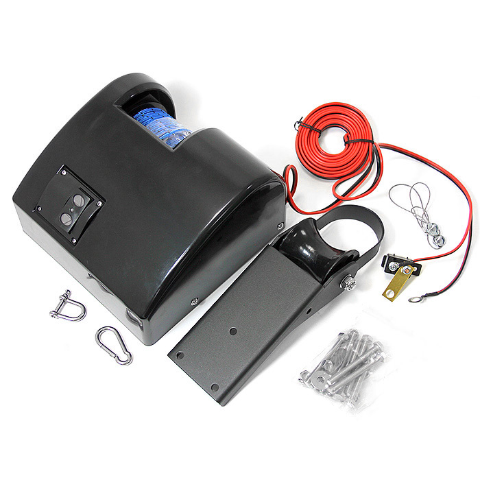 Якорная лебедка Fisherman 25 для пресной воды, с тросом 30м чёрная