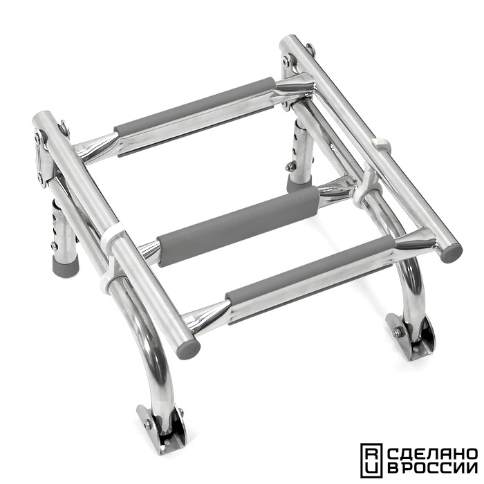 Трап складной с вертикальным креплением, 3 серых ступени (ширина 270 мм.)