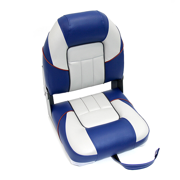 Сиденье мягкое складное Premium Centurion Boat Seat, бело-синее