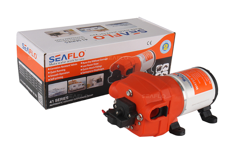 Четырехкамерный мембранный насос 41 SERIES 10 л/мин, 24В (Быстросъемные фитинги)