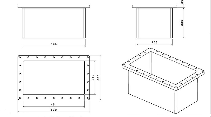 Монтажный бокс для подурливающих устройств Compact Retract - GRP
