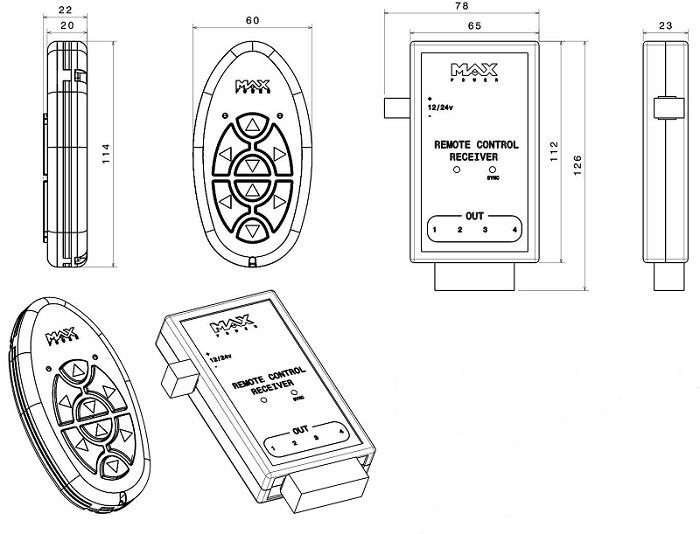 Беспроводной пульт управления подруливающими устройствами Max Power