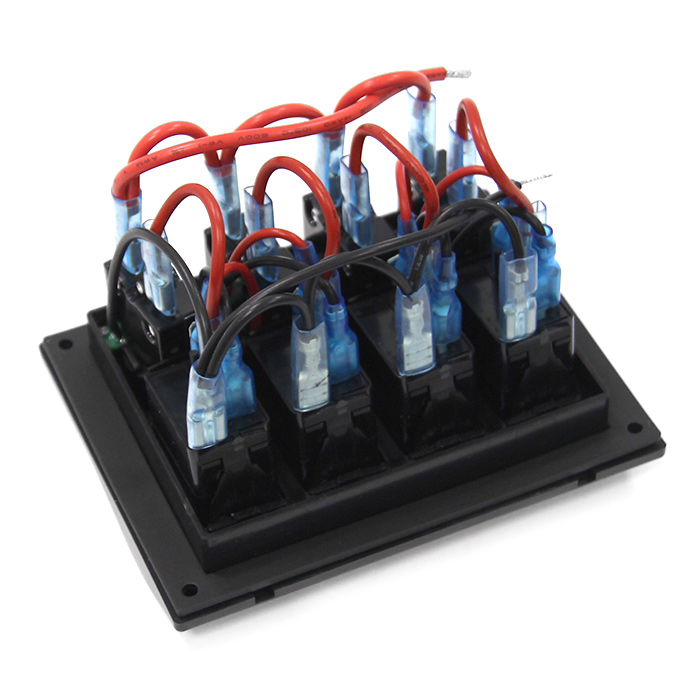 Панель переключателей 4 клавиши с автоматическими выключателями NEKEKE, серия S, со съемной панелью