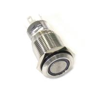 Переключатель кнопочный с фиксацией вкл/выкл зеленая подсветка 12В NEKEKE