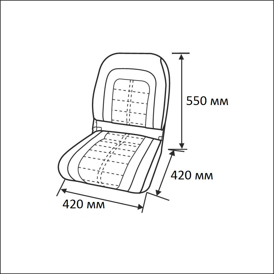 Сиденье мягкое Special High Back Seat, серо-чёрное