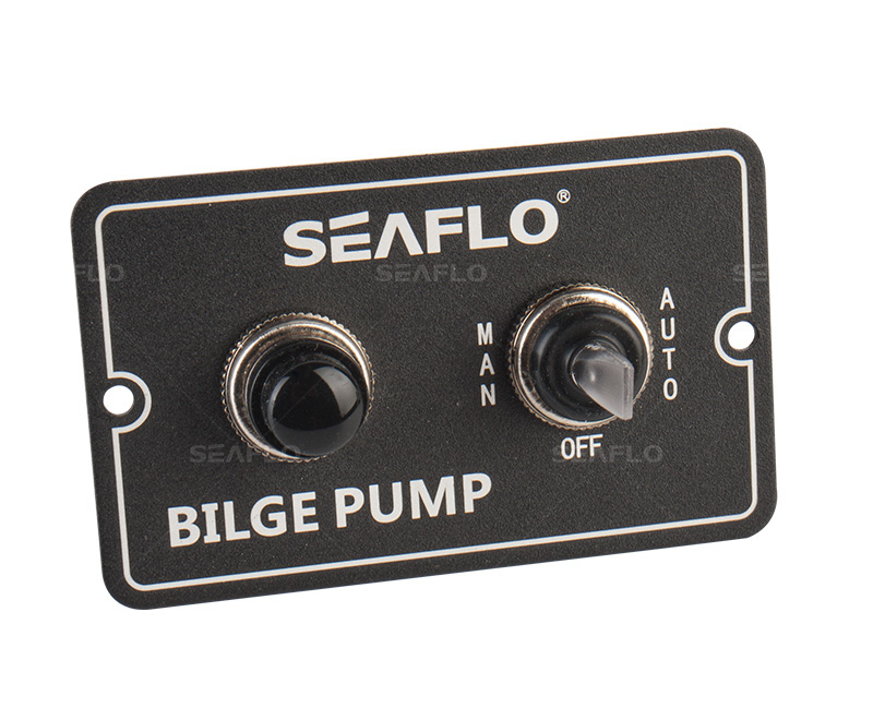 Панель управления с предохранителем для осушительного насоса (ручной-выкл-авто) 12/24В, алюминий