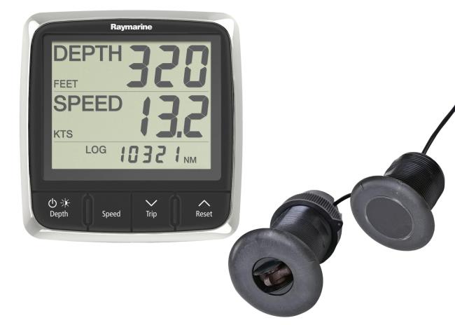 RAYMARINE i50 Tridata with Sensor Speed/Temp/Depth Through Hull Transducers