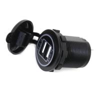 Панель с двойным USB разъемом (5В\4.2А (2.1А+2.1А) и зеленой подсветкой NEKEKE