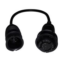 Raymarine Adaptor Cable (9 pin to 8 pin) to attach an existing 8 pin Airmar (CP370 style connector) transducer to AXIOM 7 DV
