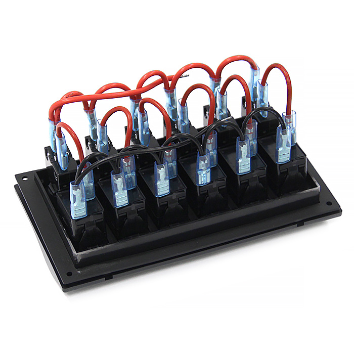 Панель переключателей 6 клавиши с автоматическими выключателями NEKEKE, серия S без светодиодов