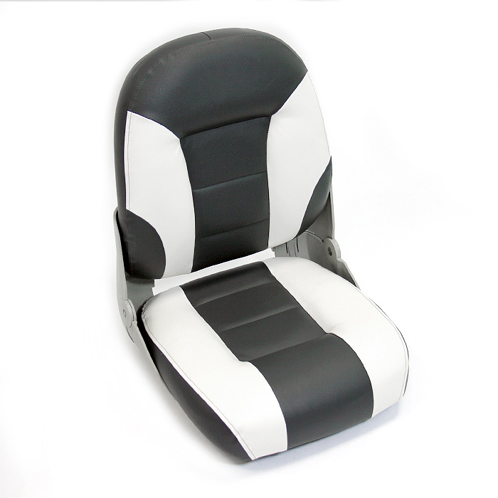 Сиденье мягкое складное Cruistyle III High Back Boat Seat, бело-серое