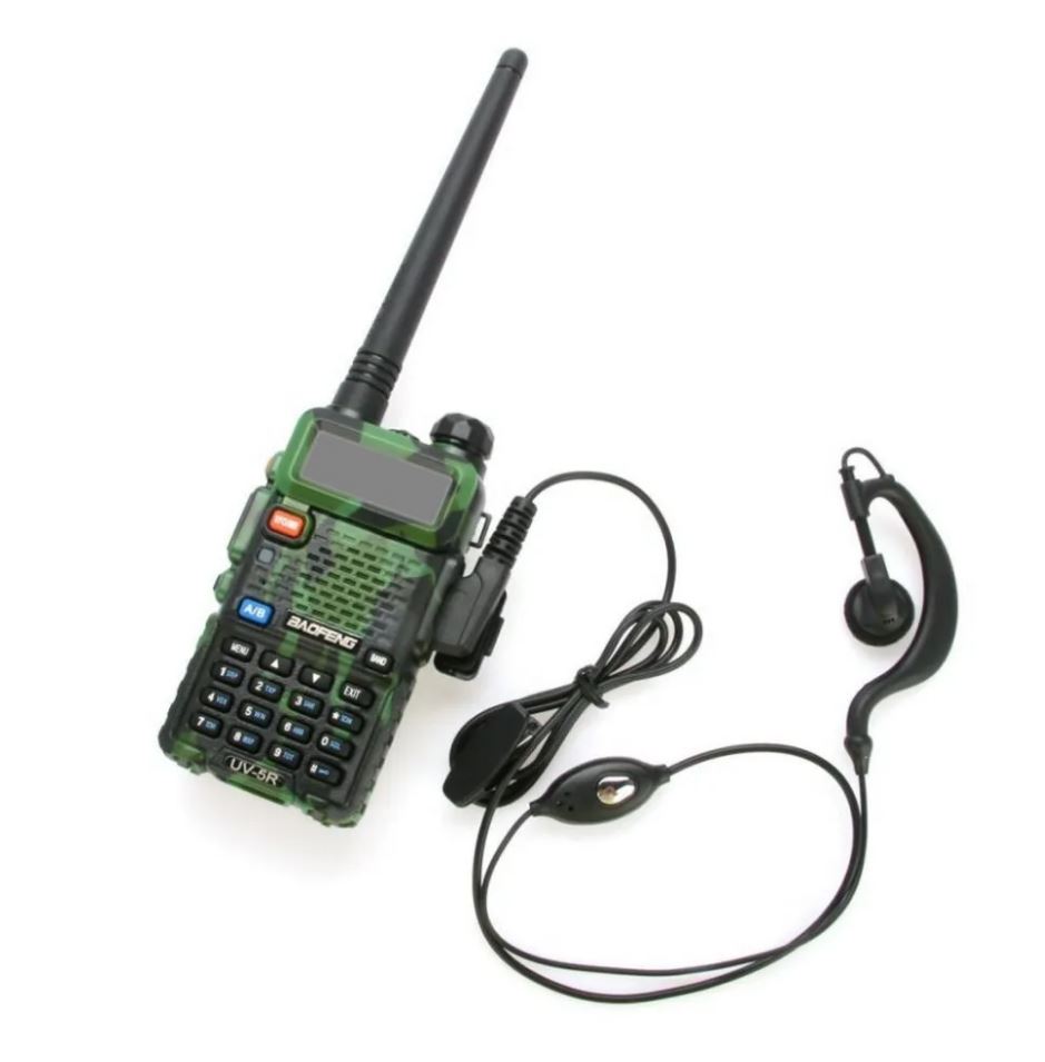 Радиостанция Baofeng UV-5R 8W камуфляж Портативная радиостанция VHF/UHF (136-174 МГц; 400-520 МГц)