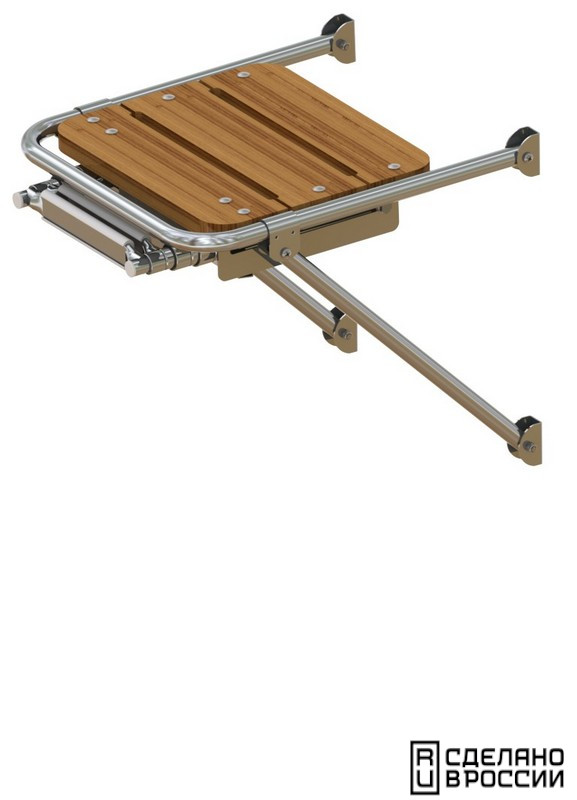 Платформа кормовая с трапом 3 ступени белые