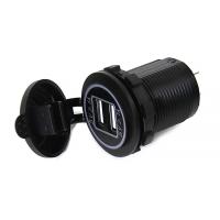 Панель с двойным USB разъемом (5В\4.2А (2.1А+2.1А) и красной подсветкой NEKEKE