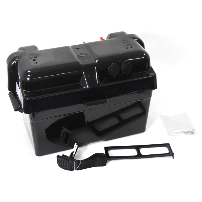 Короб для АБ с панелью индикации и USB зарядкой на два порта 460x255x300