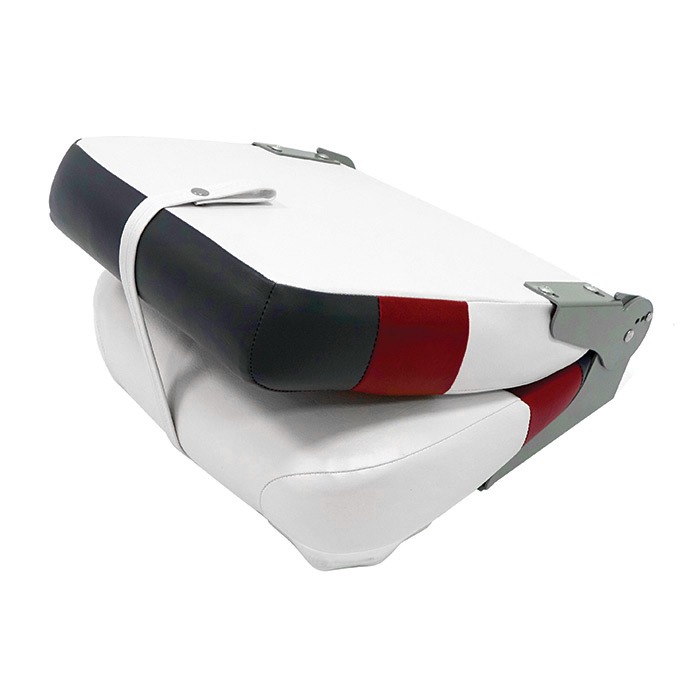 Сиденье мягкое складное Premium High Back Boat Seat, бело-красное