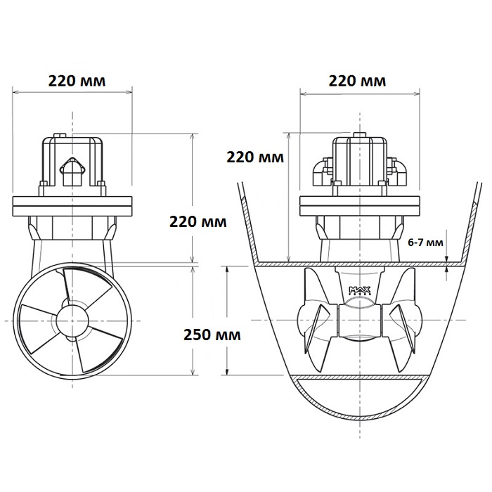 Гидравлическое подруливающее устройство CT HYD 225