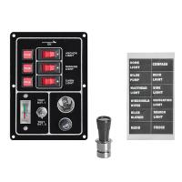 Панель переключателей 3шт с индикатором уровня заряженности АБ