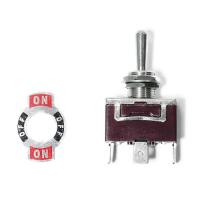 Переключатель тумблерный 3 пина SUNFINE (вкл)-выкл-(вкл), без фиксации (вкл)