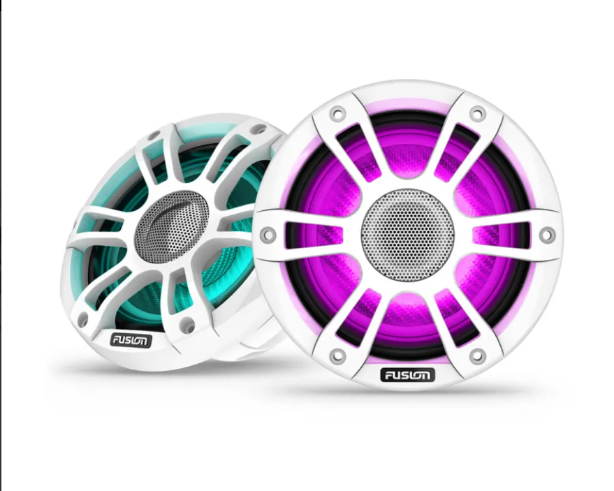 Fusion® Signature Series 3 Marine Speakers– коаксиальные морские динамики «спортивный белый» 6,5" 230 Вт со светодиодной иллюминацией CRGBW