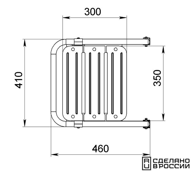 Платформа кормовая с трапом 2 ступени серые