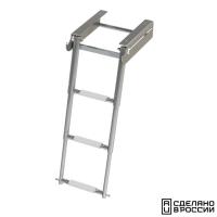 Трап телескопический выдвижной с фиксатором, 3 белые ступени (ширина 276 мм.)