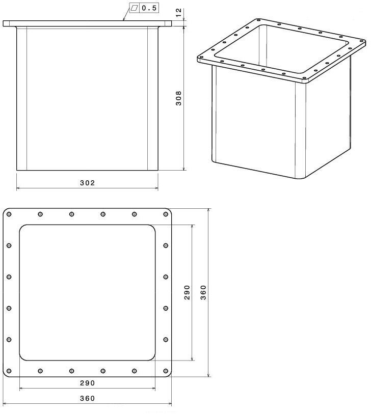 Монтажный бокс для подруливающих устройств V250 - GRP