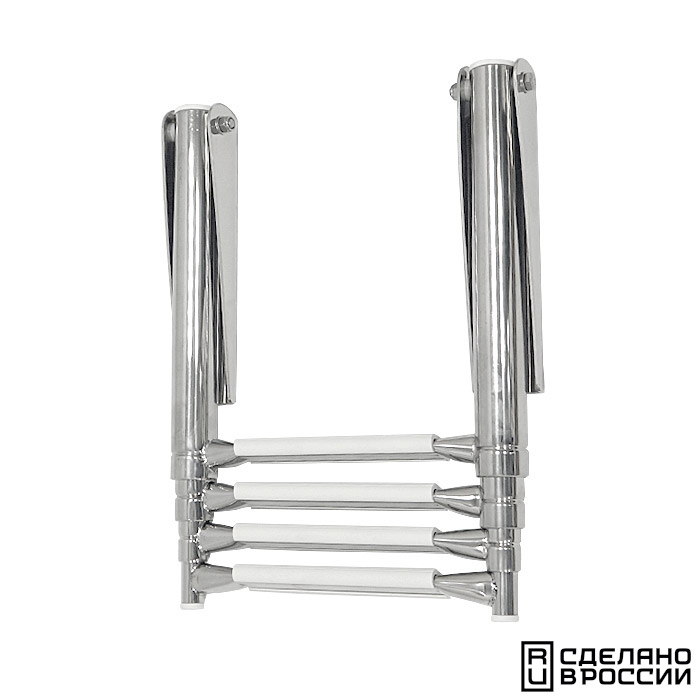 Трап телескопический складной, 4 белых ступени (ширина 320 мм.)