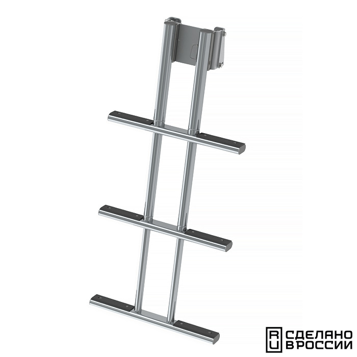 Трап дайверский телескопический быстросъемный, 3 серых ступени (ширина 450мм.)