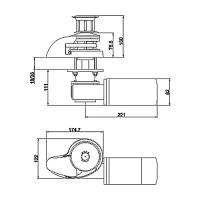 Лебедка якорная "SMART" без барабана, 700Вт, 12В, цепь 6мм