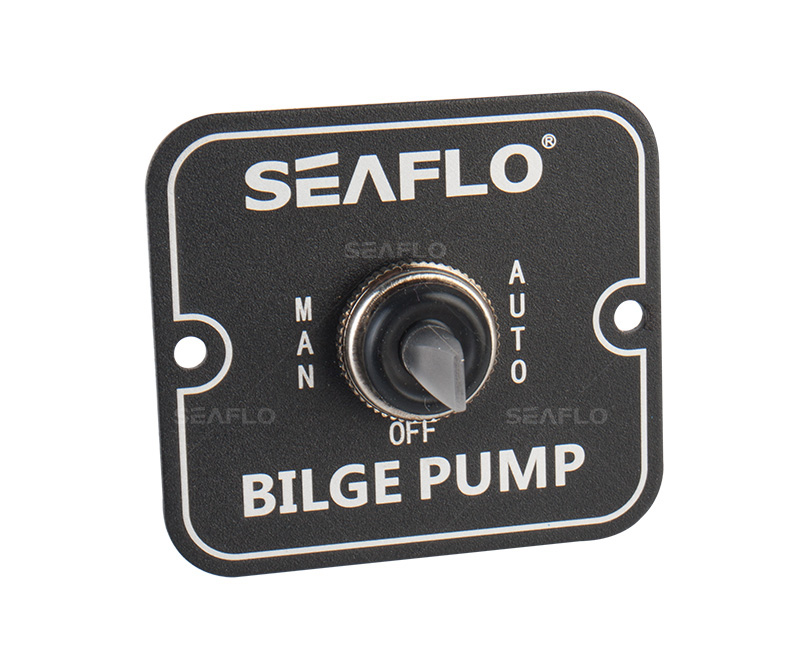 Панель управления для осушительного насоса (ручной запуск-выкл-авто) 12/24В, алюминий