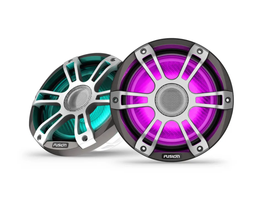 Fusion® Signature Series 3 Marine Speakers – коаксиальные морские динамики «спортивный хром» 8,8" 330 Вт со светодиодной иллюминацией CRGBW